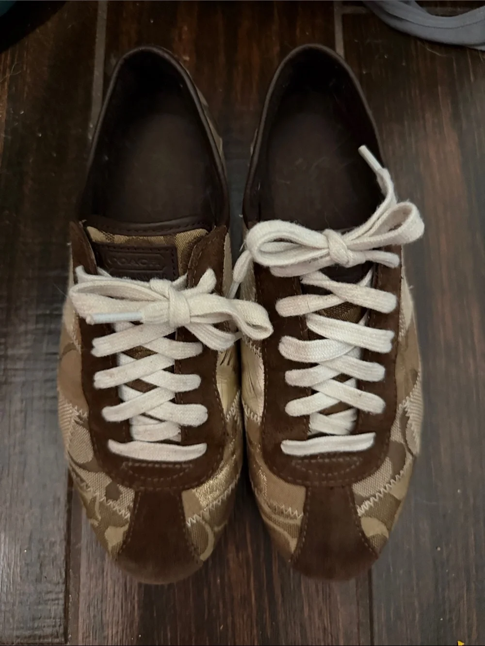 Coach Women’s Brown & Beige Signature Logo Sneakers